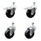 Service Caster 4 Inch SS Soft Rubber 1/2 Inch Swivel Threaded Stem Caster Total Lock Brake, 2PK SCC-SSTSTTL20S414-SRS-121315-2-S2 - alternate 1